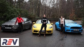 The REV Test Sports cars BMW M4 vs Ford Mustang vs Porsche Boxster [upl. by Katee491]