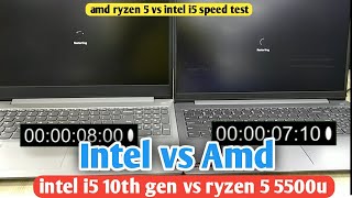 ryzen 5 vs Intel i5 speed test  ryzen 5 5500u vs intel i5 10th gen  amd ryzen vs Intel  windows11 [upl. by Annayi]