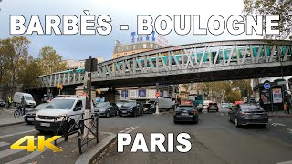 🇫🇷 DRIVE IN PARIS  De BARBES à BOULOGNE  France  4K [upl. by Atsirt]