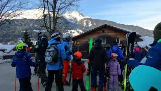 Snowy Adventures Await Walking in Davos Klosters Switzerland  Swiss Ski Resort [upl. by Vivyan]