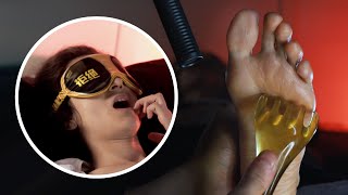 ASMR Tickle Foot Massage – Cries amp Hoarseness [upl. by Akemehs]