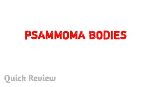 Psammoma bodies  Pathology  Easy explaination  MBBS [upl. by Heathcote]