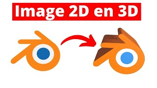 Comment transformer une image 2D en objet 3D  Blender [upl. by Zulaledairam]