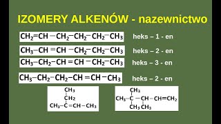 Izomeria alkenów Jak się tworzy nazwy alkenów o rozgałęzionych łańcuchach [upl. by Pulcheria]