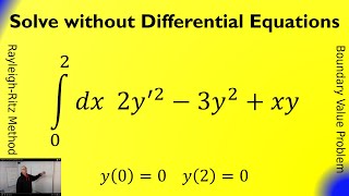 Solve a Second Order Linear Differential Equation by the Rayleigh Ritz Method [upl. by Anetsirk]