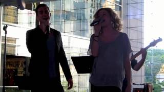 Caissie Levy Richard Fleeshman  quotHere Right Nowquot from quotGhostquot Live at Columbus Circle [upl. by Lrub718]