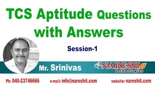 TCS Aptitude Questions with Answers Session  1  CRT Training [upl. by Nosduj30]