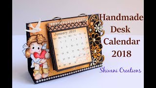 How to make Desk Calendar Handmade Calendar 2018 Quilled Desk Calendar for new YearDIY Calendar [upl. by Fletch]