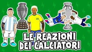 EURO 2020 e Copa América le REACTION dei calciatori alle due finali ► OneFootball x 442oons [upl. by Ayocal555]