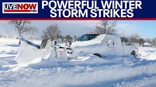 Winter storm warning Snow storm weather forecast update  LiveNOW from FOX [upl. by Kentiggerma432]