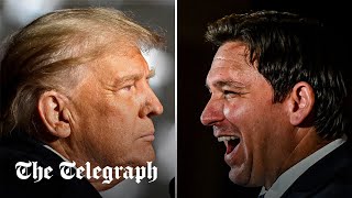 Trump mocks DeSantis in attack ads after glitchy campaign launch [upl. by Sang]