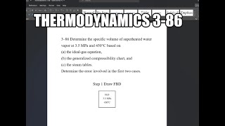 Thermodynamics 386 Determine the specific volume of superheated water vapor at 35 MPa and 450°C [upl. by Negam]