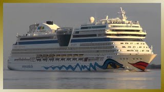 Kreuzfahrtschiff AIDAsol auf der Elbe bei Kollmar 🚢 [upl. by Itsur549]