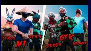 GTKZEROXMADMAX VS SIX3M1TEROX freefire m1nxff gtk111 zeroxff madmax [upl. by Allenod]