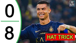 Cristiano RONALDO Hat Trick AGAIN  Abha vs Al Nassr 08 Highlights amp Goals 2024 [upl. by Gnut]