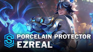 Porcelain Protector Ezreal Skin Spotlight  League of Legends [upl. by Llyrat249]