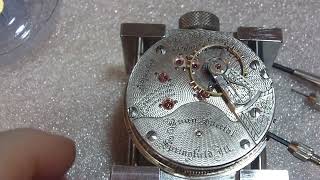 Taking apart Illinois pocket watch [upl. by Nauq]