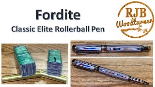 Fordite on a Classic Elite Rollerball Pen [upl. by Kono114]