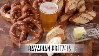 Bavarian Pretzels  Laugenbrezel amp Laugenstangen [upl. by Seniag]