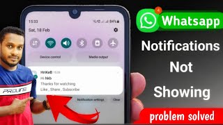 WhatsApp Notification Not Showing On Home Screen 2023  WhatsApp Notification Not Coming Android [upl. by Jan]