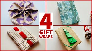 4 Best Gift Wrapping Ideas  DIY Gift Packing  Creative Gift Wraps giftwrap [upl. by Samuella792]