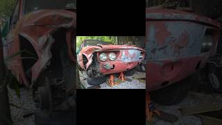 Repair of large front damage on an old car rusty rustyrestoration automobile mechanicjack [upl. by Bil]