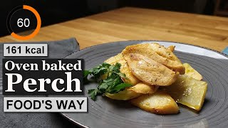 Oven baked perch recipe  Ingredients calories  Greek Food’s Way [upl. by Yllah]