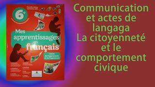 Leçon de La communication et actes de langage La citoyenneté Et Le Comportement civique [upl. by Anev]