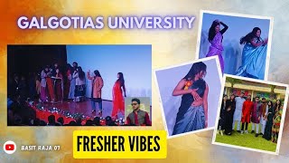 galgotias University freshers 2024 basit raja vlog college life Vlogfresher party my first vlog [upl. by Shaun]