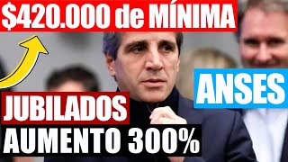 🛑“AUMENTO de 300 en JUBILADOS” y 💲420000 de MÍNIMA en Marzo  Pensionados PNC y PUAM ANSES [upl. by Adnarem]