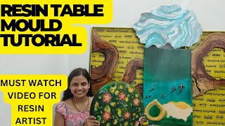 HOW TO MAKE EPOXY RESIN TABLE MOULD  RESINresintable rivertable epoxywood art resinartstudio [upl. by Assirhc]