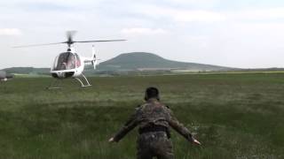 Zdenek Charvat  PPLH Guimbal Cabri G2 Helicopter Marshalling signals [upl. by Nodlew808]