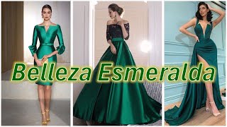 Vestidos verde esmeralda moda modafemenina vestidodenovia wedding belleza fama greendresses [upl. by Elinad]