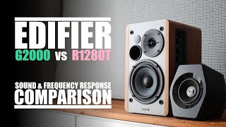 Edifier G2000 vs Edifier R1280T  Sound amp Frequency Response Comparison [upl. by Dar386]