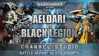 Black Legion vs Craftworlds Eldar Battle Report Warhammer 40K 9th Edition 2000pts S11EP3 DARKTIDE [upl. by Margaret]