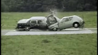 HISTORIC CRASH TEST  CARTOCAR FRONTAL CRASH [upl. by Hedveh]