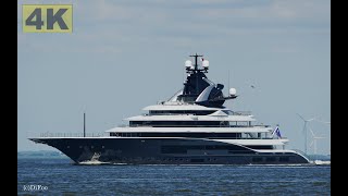 KISMET  Brand new Lürssen Project Super Yacht IMO 9881627  07052024 Elbe  Müggendorf  4K VIDEO [upl. by Harpp]