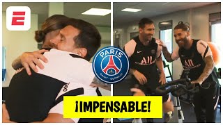 ¡IMPENSABLE EL ABRAZO DE MESSI Y SERGIO RAMOS De enemigos a ser compañeros en el PSG  Ligue 1 [upl. by Mckay]