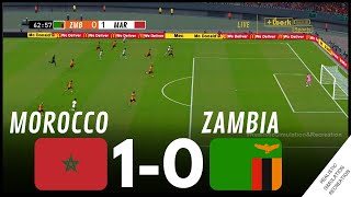 المغرب 10 زامبيا أبرز أحداث المباراة • محاكاة لعبة فيديو AFCON2023 [upl. by Erinna]