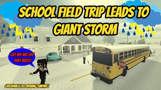 Greenville Wisc Roblox l School Field Trip Driving Empire STORM rp [upl. by Gnouc]