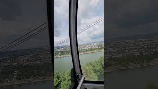 Koblenz Germany Cable Car Ride over the Rhine River near the Ehrenbreitstein Fortress 6272023 [upl. by Tsai]