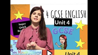 GCSE English Unit 4 REVISION lesson 40 mins [upl. by Nogem]