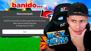 EU FUI BANIDO DO BLOX FRUITS PERMANENTE… [upl. by Naraj]