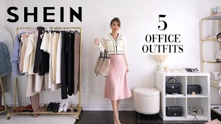 SHEIN WORK OUTFITS  what to wear to the office 💼 [upl. by Yenaiv238]