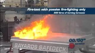 Bayards SafeDeck helideck fire test complete version [upl. by Nnyleuqaj485]