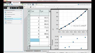 Residualplot i Ti Nspire [upl. by Mayworm794]