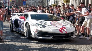 GUMBALL 3000 Causes CHAOS in Bruges  LOUD DDE Gintani SVJ Chiron Sport 992 GT3 RS Deutschtek SVJ [upl. by Bunni]