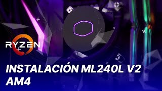 Como INSTALAR Cooler Master MasterLiquid ML240L RGB V2 en socket AM4 [upl. by Forsyth]