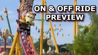 Slinky Dog Dash Coaster Preview  Toy Story Land  Extended Footage  Disneys Hollywood Studios [upl. by Brandenburg]