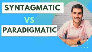 What is syntagmatic and paradigmatic relation  Syntagmatic vs paradigmatic [upl. by Acisej]